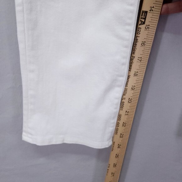 L’Agence Straight Leg Jeans 30 High Rise Baggie Cropped 24" White - Picture 5 of 12